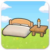 Gently lit bed habitat image